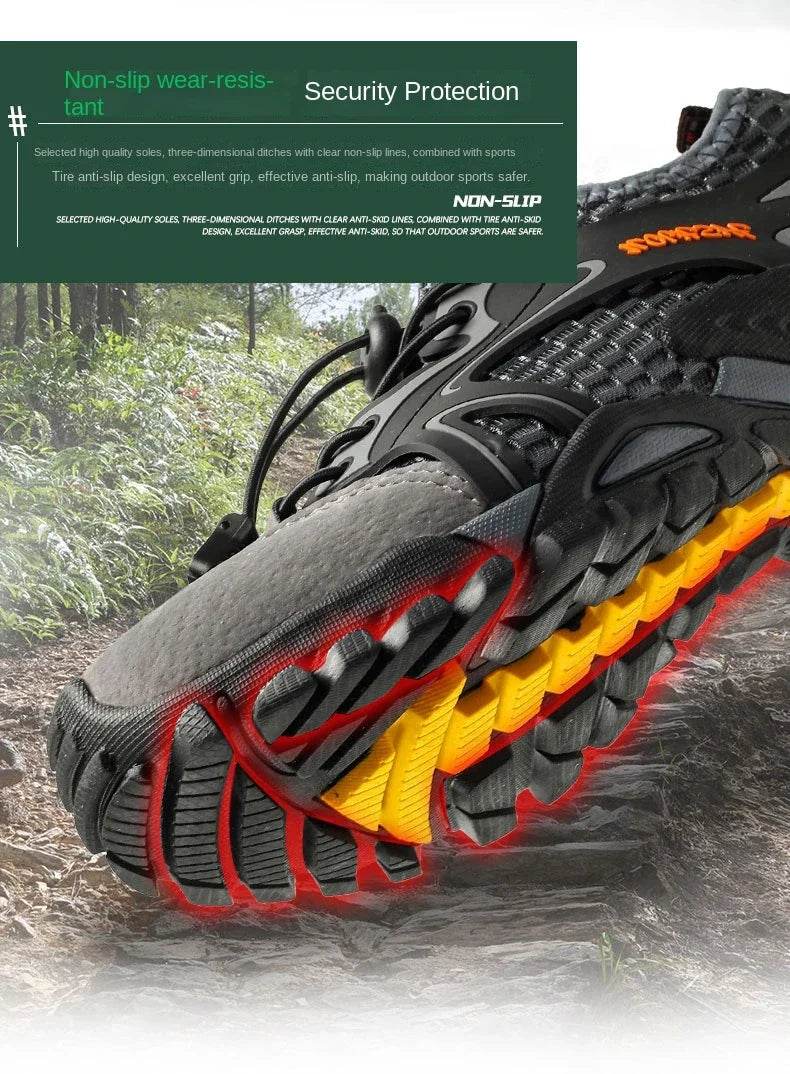 Trail-Grip Breathable Hiking Sneakers - Montero Milan