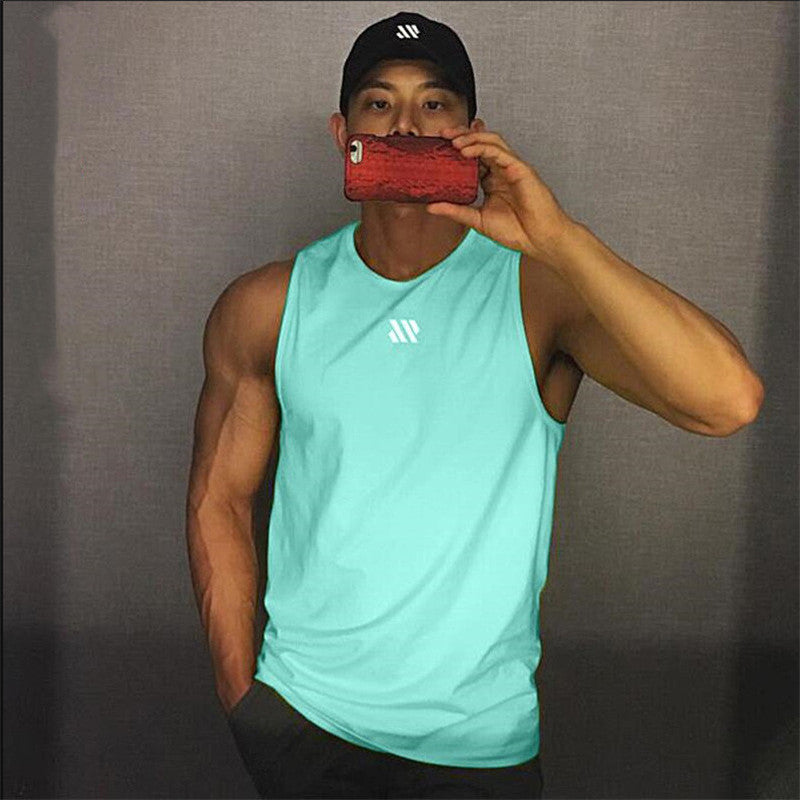 Close-up of light blue polyester training shirt