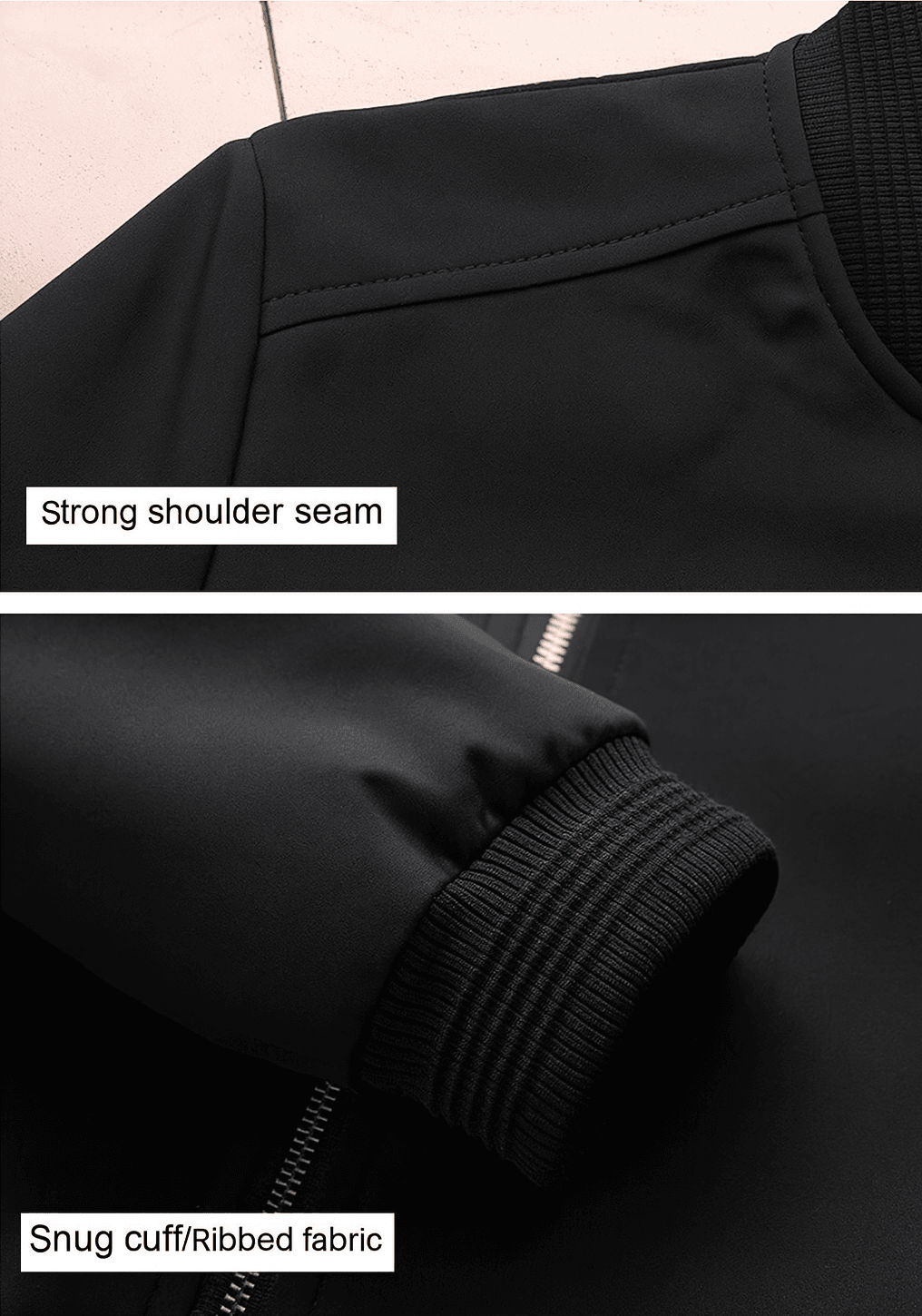 Slim Fit Zip Bomber Jacket - Montero Milan