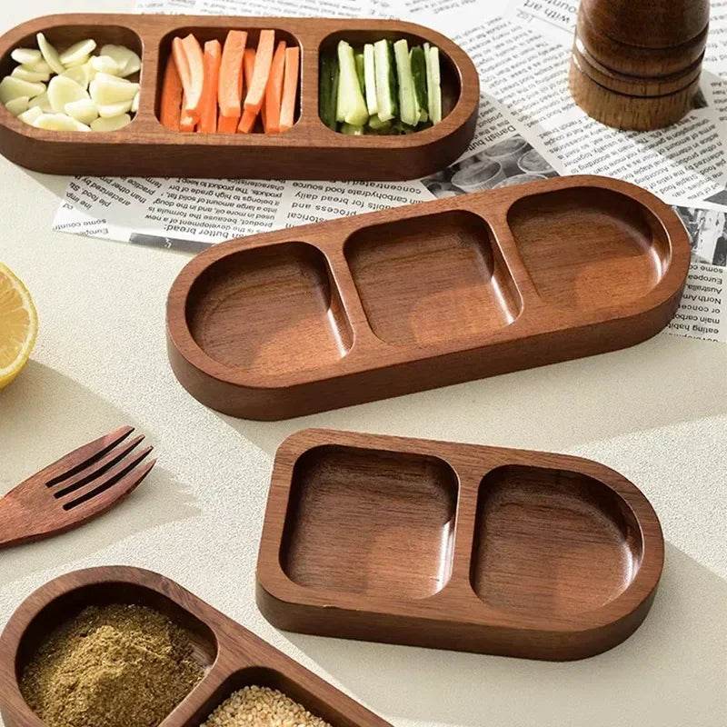 Naturuta™ Solid Wood Sauce & Snack Tray - Montero Milan