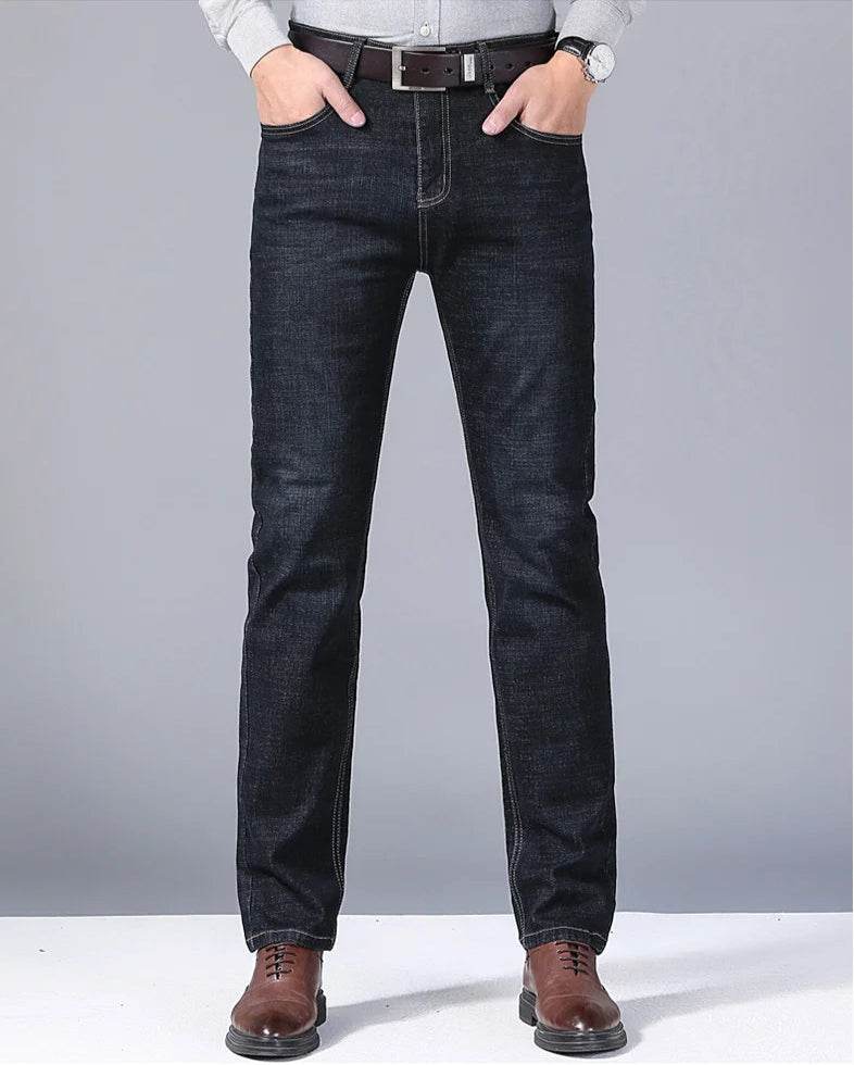 Classic Straight-Leg Stretch Jeans - Montero Milan