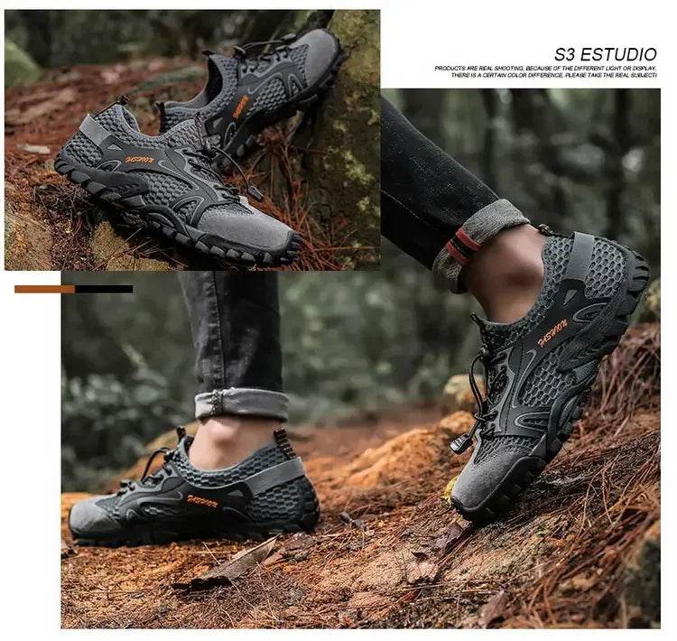 Trail-Grip Breathable Hiking Sneakers - Montero Milan