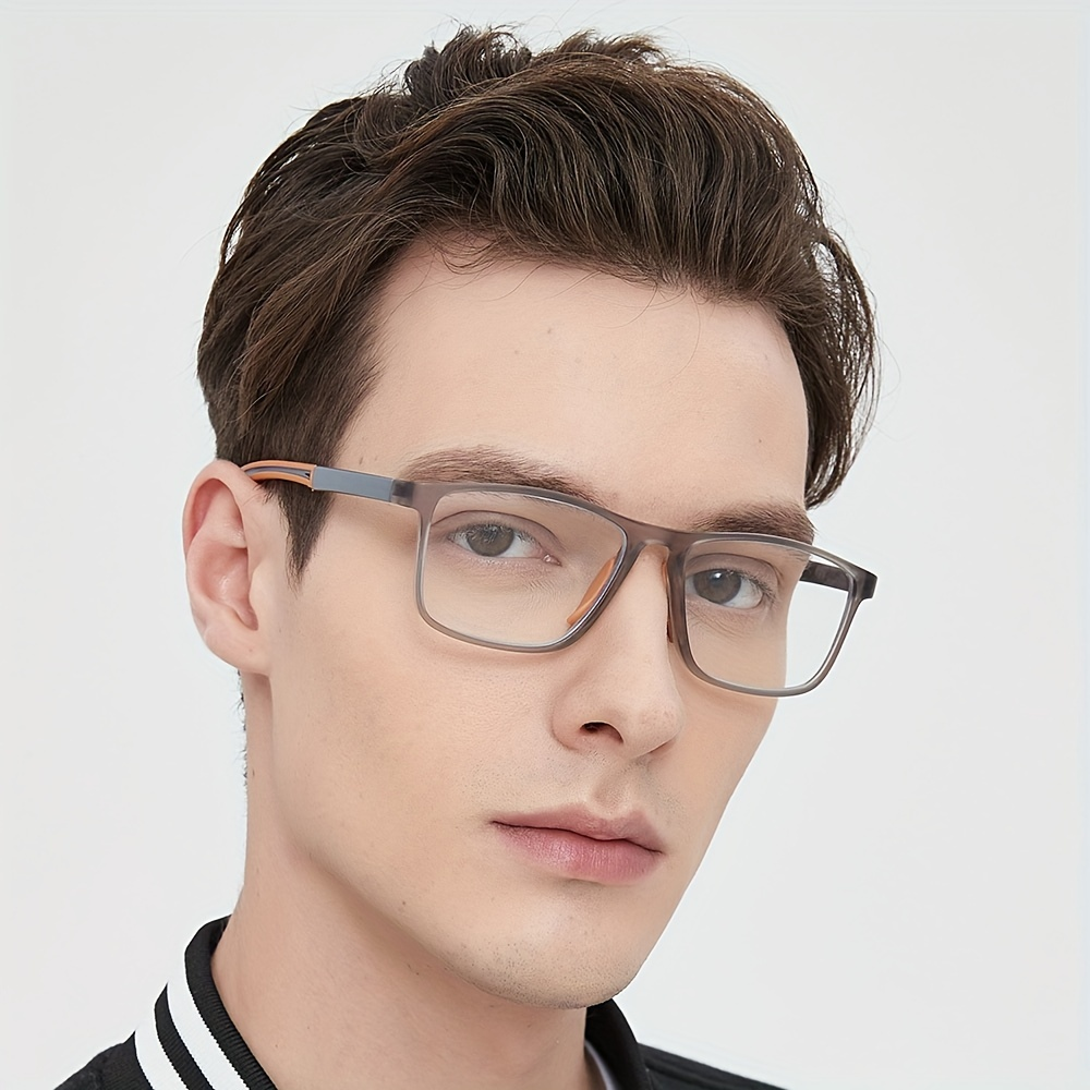 Male model wearing sporty TR90 reading glasses, front view
