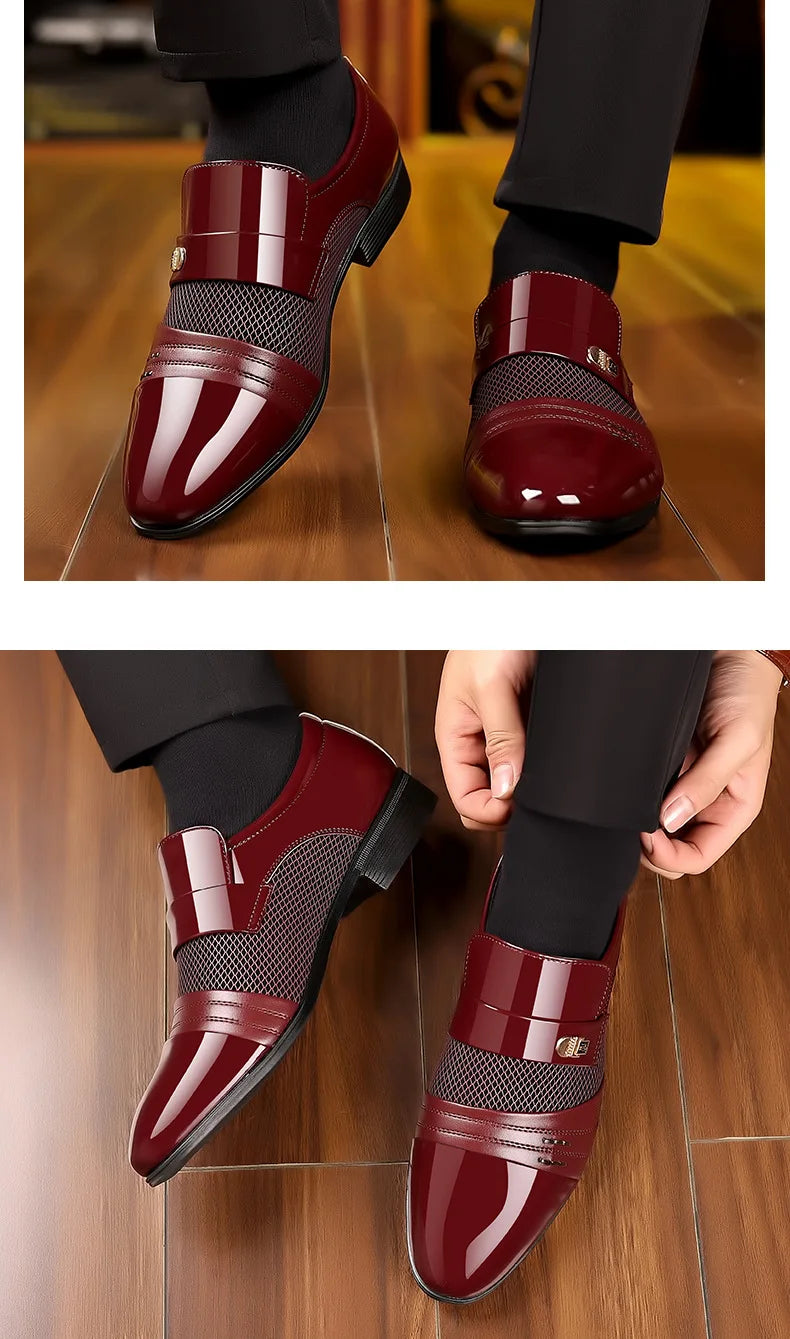 Montero Milan Burgundy Oxford – Top view showing lace area