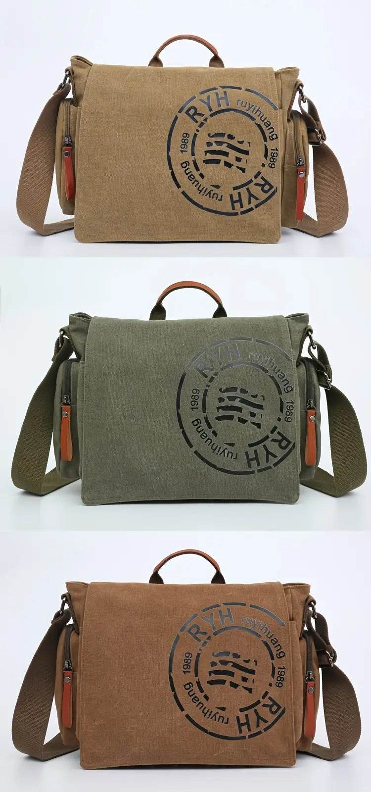 Montero Milan Canvas Messenger Bag - Montero Milan