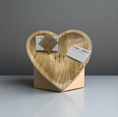 Heart-Shaped Wooden Prayer Bowl - Montero Milan