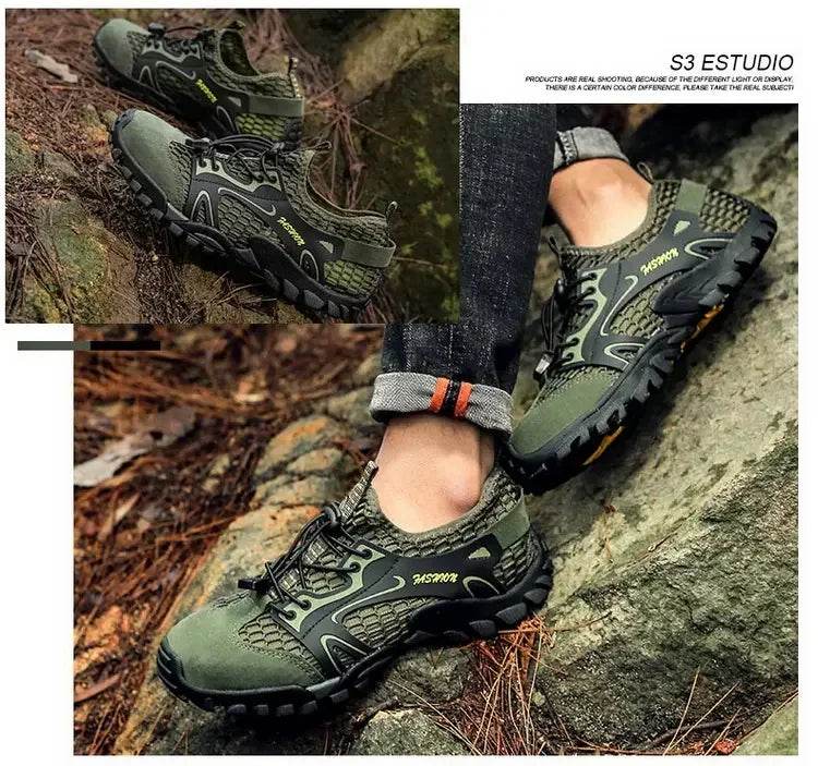 Trail-Grip Breathable Hiking Sneakers - Montero Milan