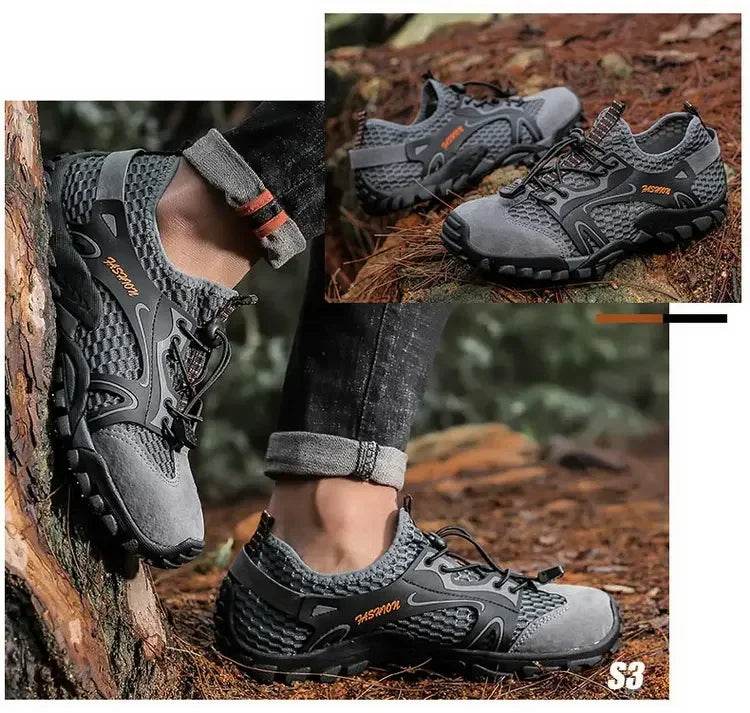Trail-Grip Breathable Hiking Sneakers - Montero Milan