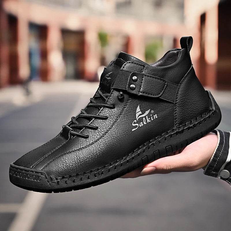 Handmade Split Leather Sneakers - Montero Milan