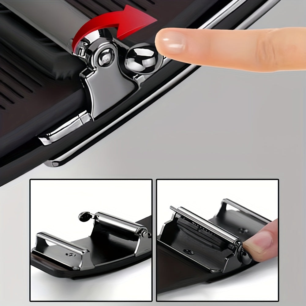 Quick-release button detail for Calvin automatic buckle belt