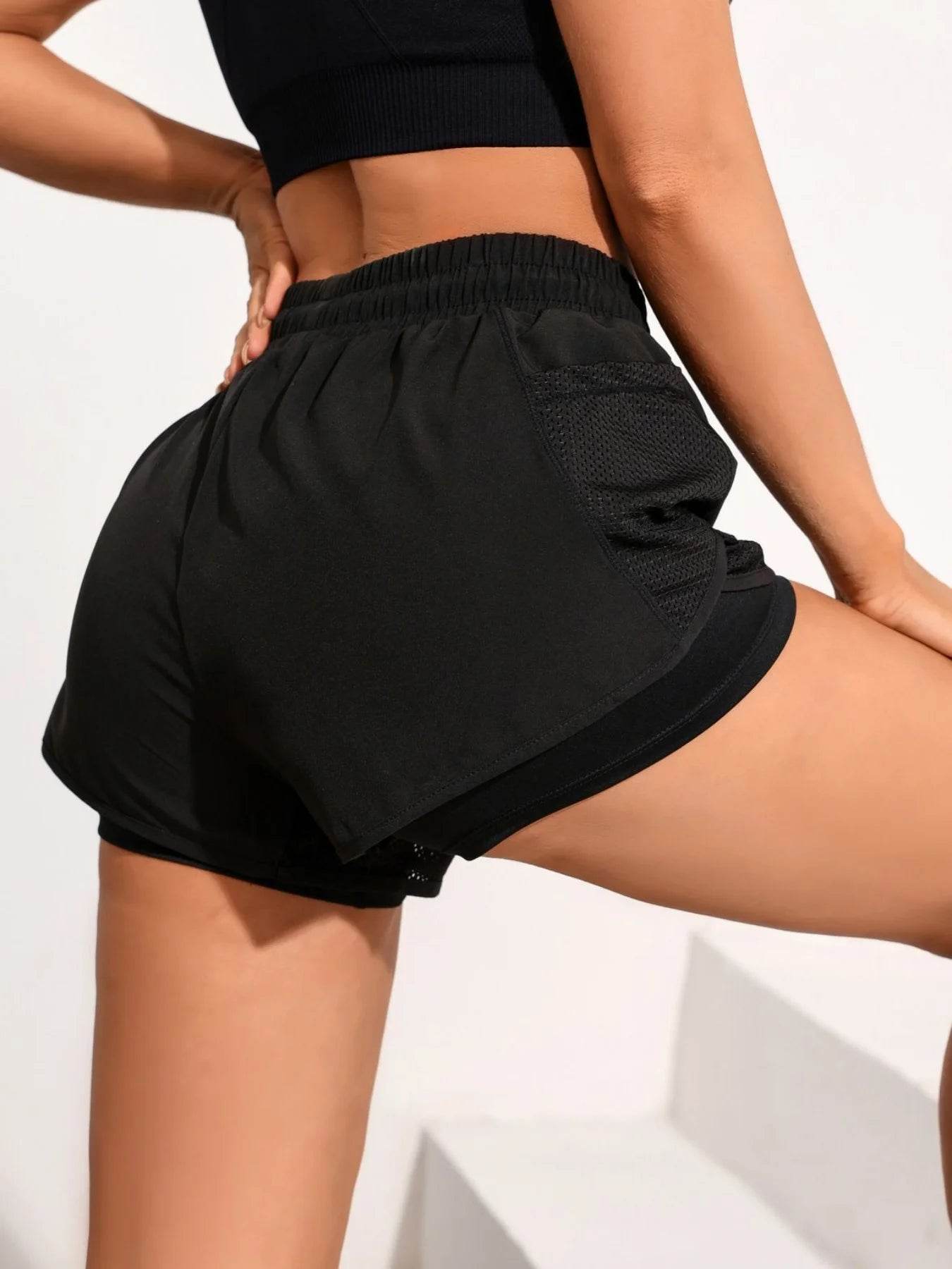 Dual-Layer Mesh Workout Shorts - Montero Milan