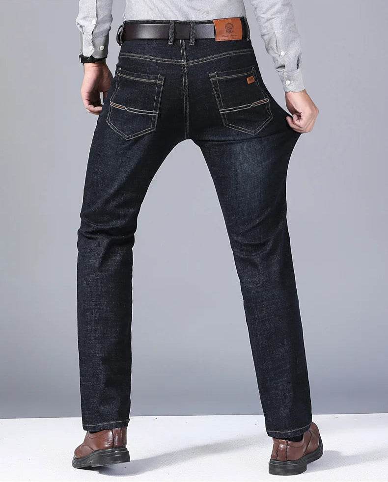 Classic Straight-Leg Stretch Jeans - Montero Milan