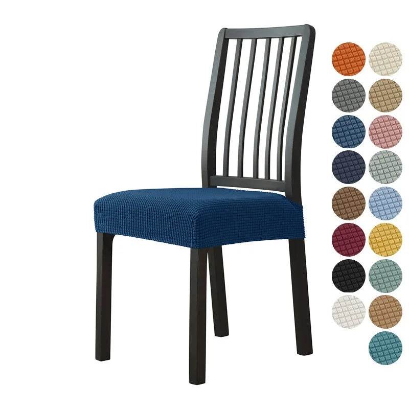 1PC Stretch Dining Chair Seat Cover Jacquard Solid Color Chairs Covers Removable Anti-Dust Chair Cushion Slipcovers Hotel Home - Montero Milan