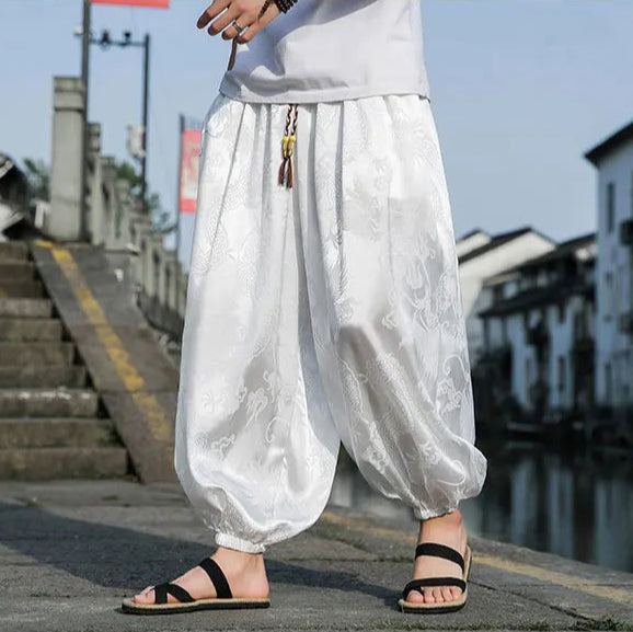 Samurai Style Wide-Leg Trousers