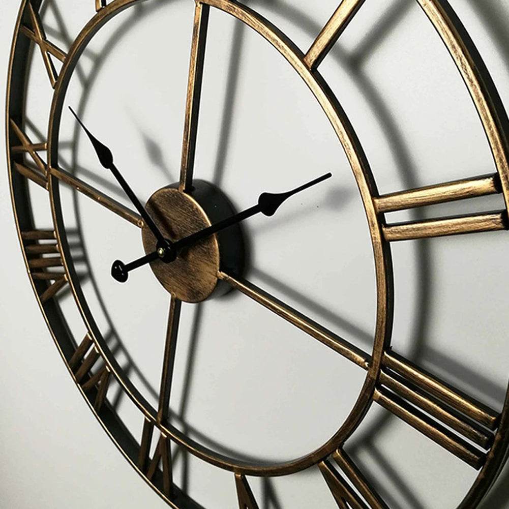 Classic Roman Numeral Metal Wall Clock - Montero Milan