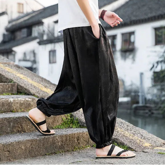 Samurai Style Wide-Leg Trousers