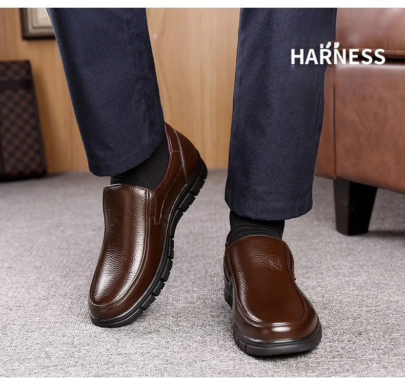 Genuine Leather Casual Shoes For Men Flat Platform Walking Shoes Outdoor Footwear Loafers Breathable Sneakers Handmade Shoes