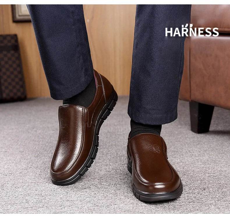 Genuine Leather Casual Shoes For Men Flat Platform Walking Shoes Outdoor Footwear Loafers Breathable Sneakers Handmade Shoes - Montero Milan
