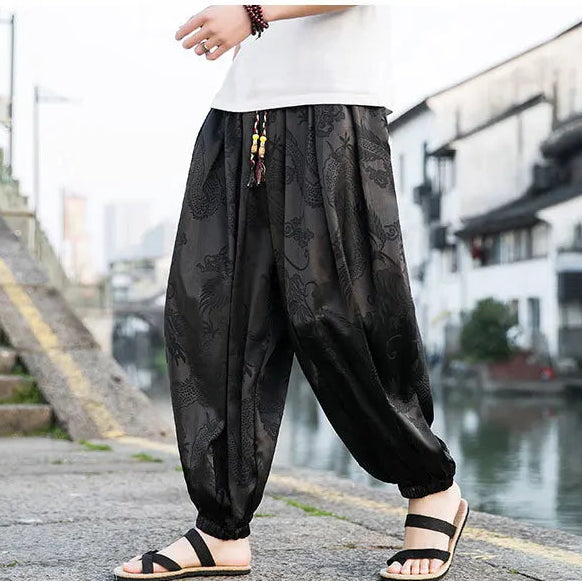 Samurai Style Wide-Leg Trousers