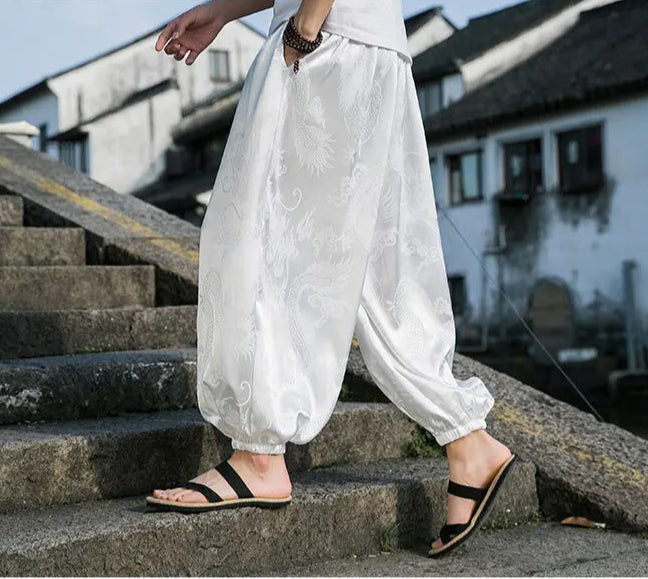 Samurai Style Wide-Leg Trousers