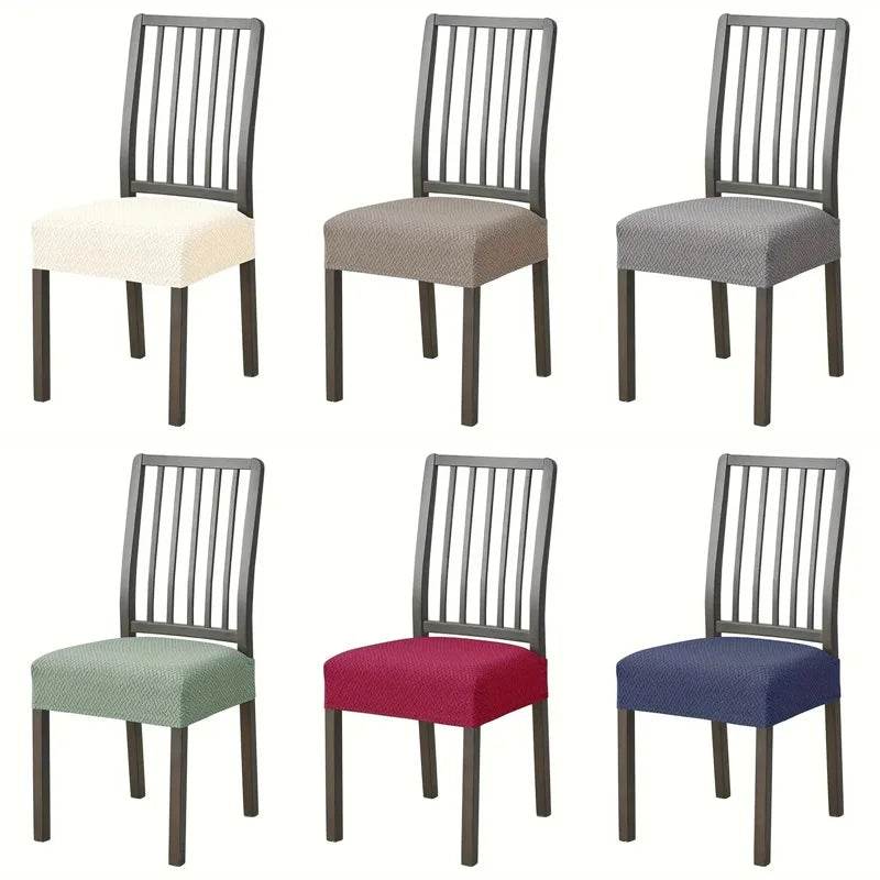 1PC Stretch Dining Chair Seat Cover Jacquard Solid Color Chairs Covers Removable Anti-Dust Chair Cushion Slipcovers Hotel Home - Montero Milan
