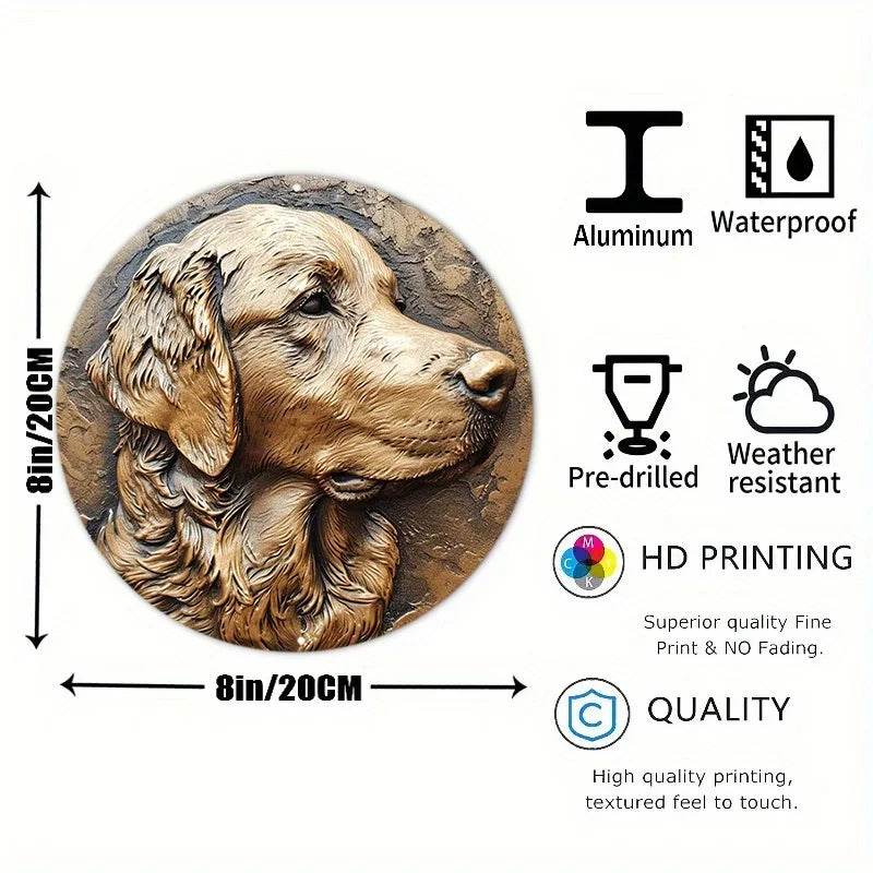 Golden Retriever Flat 3D Ornament - Montero Milan