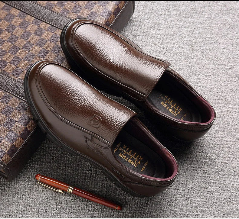Genuine Leather Casual Shoes For Men Flat Platform Walking Shoes Outdoor Footwear Loafers Breathable Sneakers Handmade Shoes