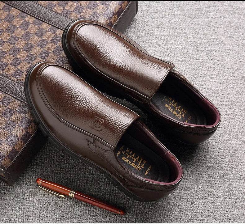 Genuine Leather Casual Shoes For Men Flat Platform Walking Shoes Outdoor Footwear Loafers Breathable Sneakers Handmade Shoes - Montero Milan