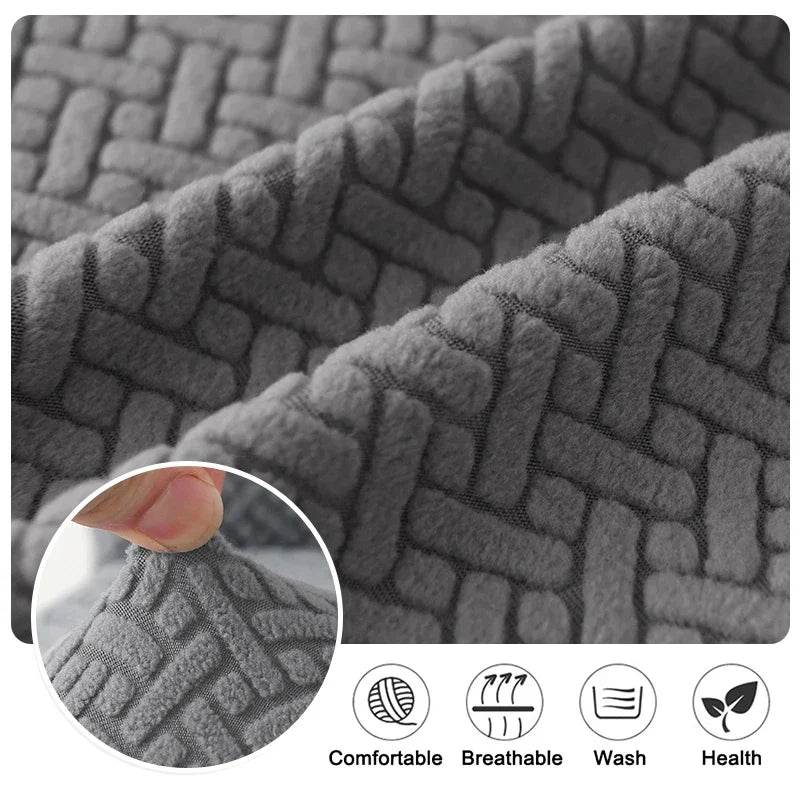 1PC Stretch Dining Chair Seat Cover Jacquard Solid Color Chairs Covers Removable Anti-Dust Chair Cushion Slipcovers Hotel Home - Montero Milan