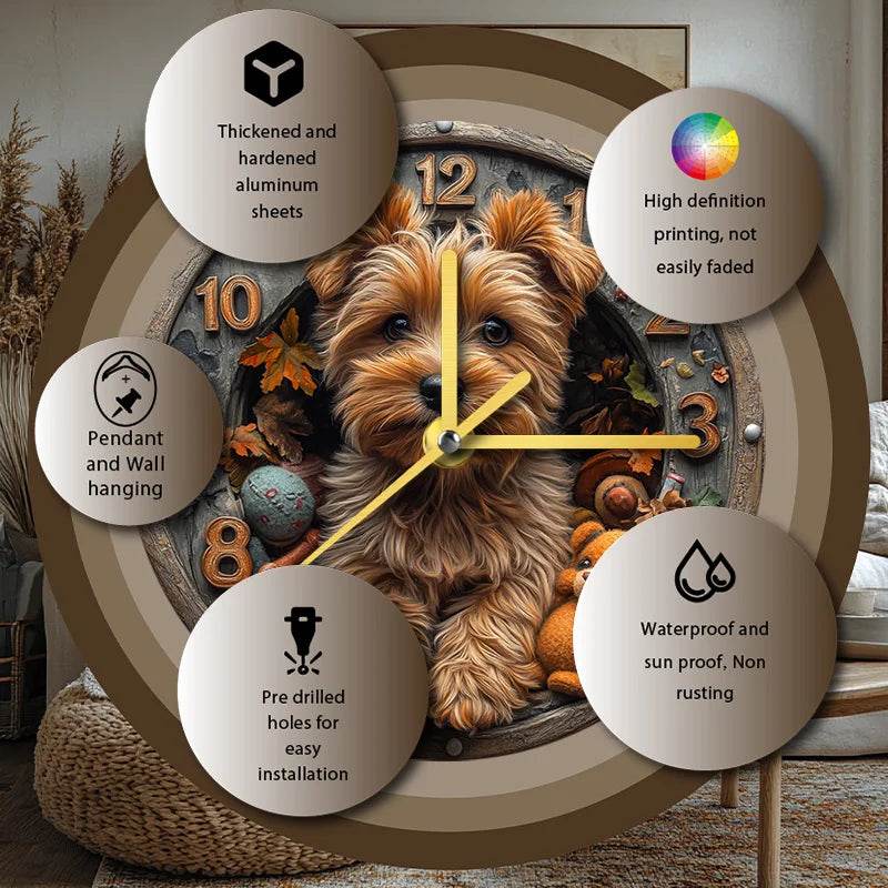 Yorkshire Terrier Silent Wall Clock - Montero Milan