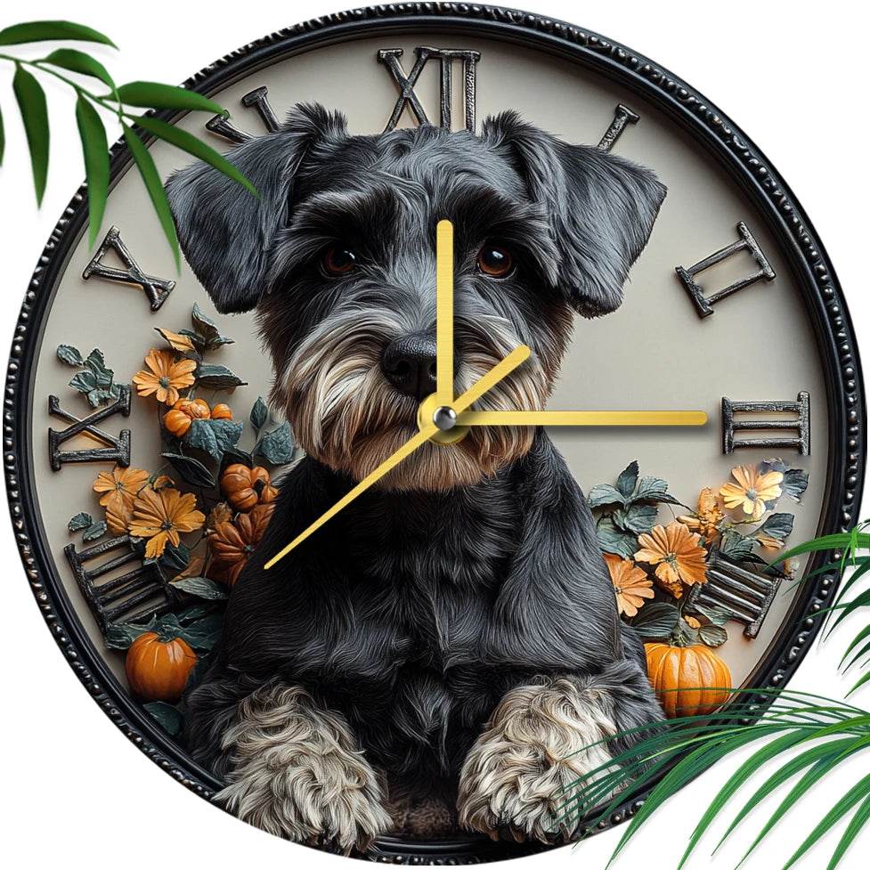 Schnauzer Silent Wall Clock - Montero Milan