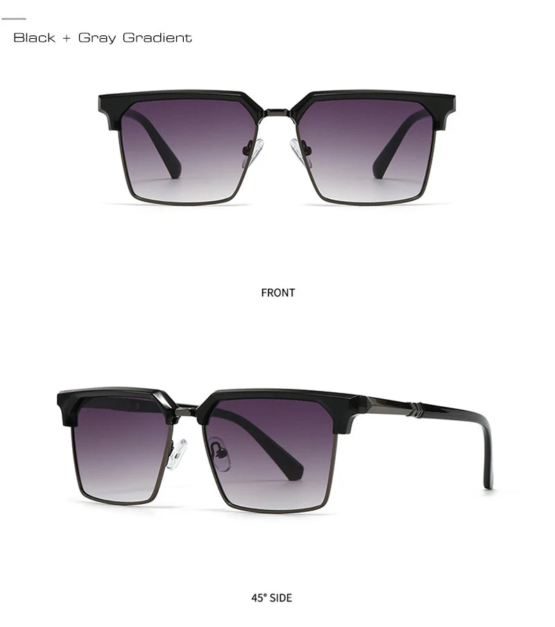 SHAUNA Square Women Fashion Sunglasses Gradient Men Vintage Green Sun Glasses Shades UV400