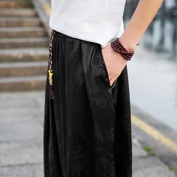 Samurai Style Wide-Leg Trousers