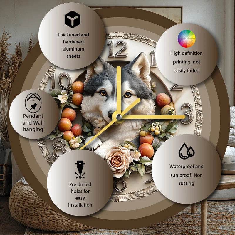 Alaskan Malamute Silent Wall Clock - Montero Milan
