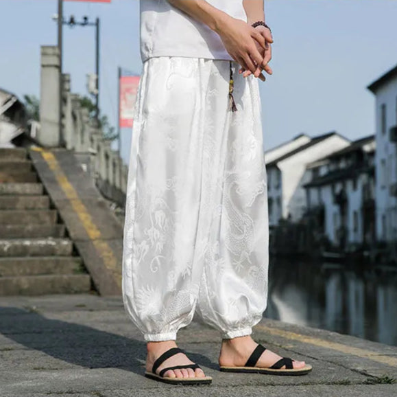 Samurai Style Wide-Leg Trousers