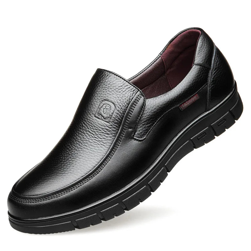 Genuine Leather Casual Shoes For Men Flat Platform Walking Shoes Outdoor Footwear Loafers Breathable Sneakers Handmade Shoes