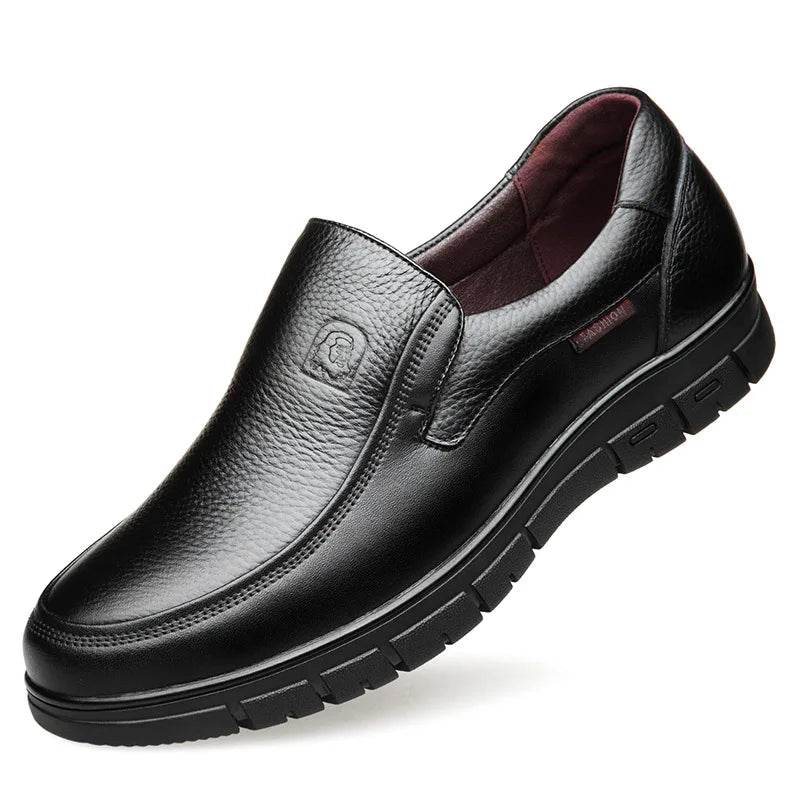 Genuine Leather Casual Shoes For Men Flat Platform Walking Shoes Outdoor Footwear Loafers Breathable Sneakers Handmade Shoes - Montero Milan