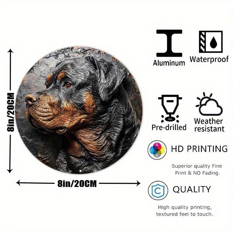 Rottweiler Dog Flat 3D Ornament - Montero Milan
