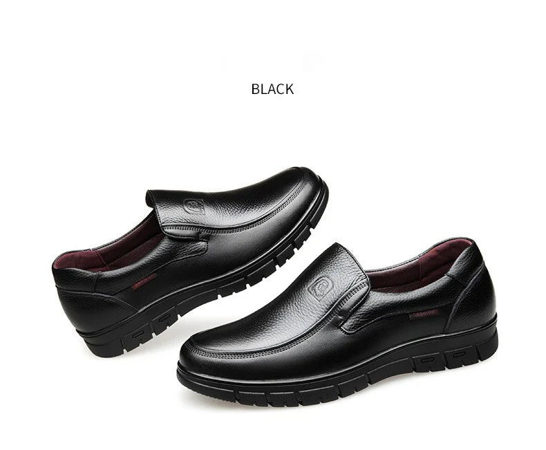 Genuine Leather Casual Shoes For Men Flat Platform Walking Shoes Outdoor Footwear Loafers Breathable Sneakers Handmade Shoes