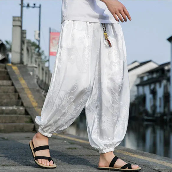 Samurai Style Wide-Leg Trousers