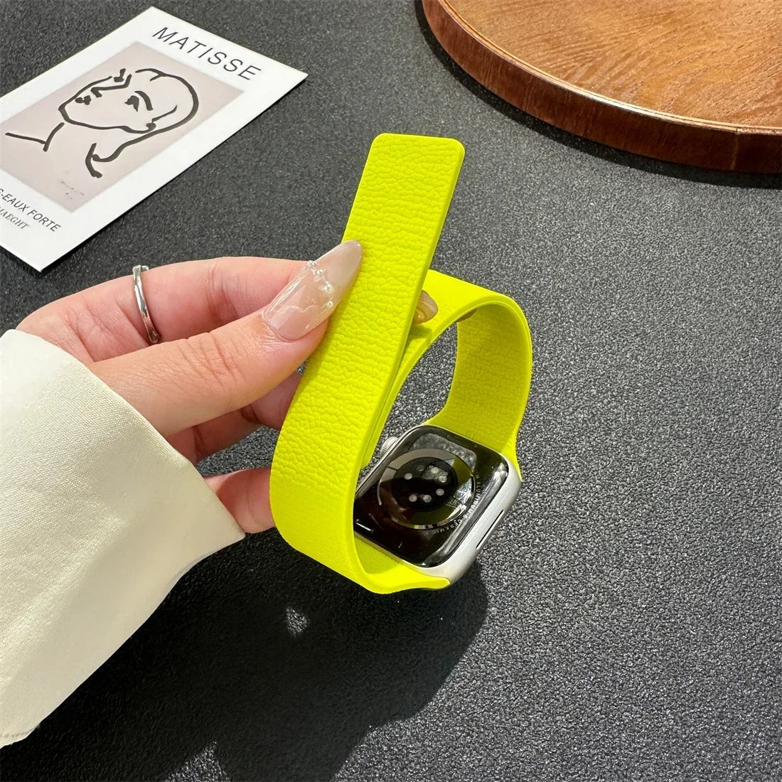 Magnetic Leather Apple Watch Band