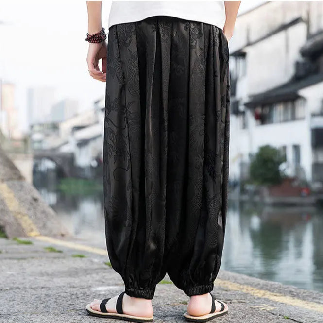 Samurai Style Wide-Leg Trousers