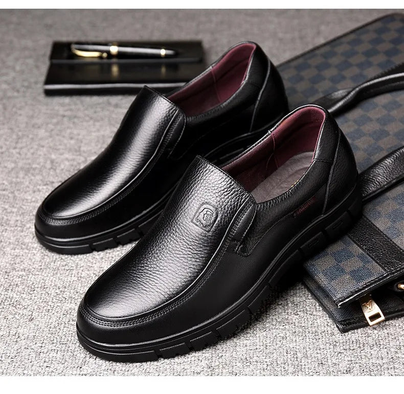 Genuine Leather Casual Shoes For Men Flat Platform Walking Shoes Outdoor Footwear Loafers Breathable Sneakers Handmade Shoes - Montero Milan