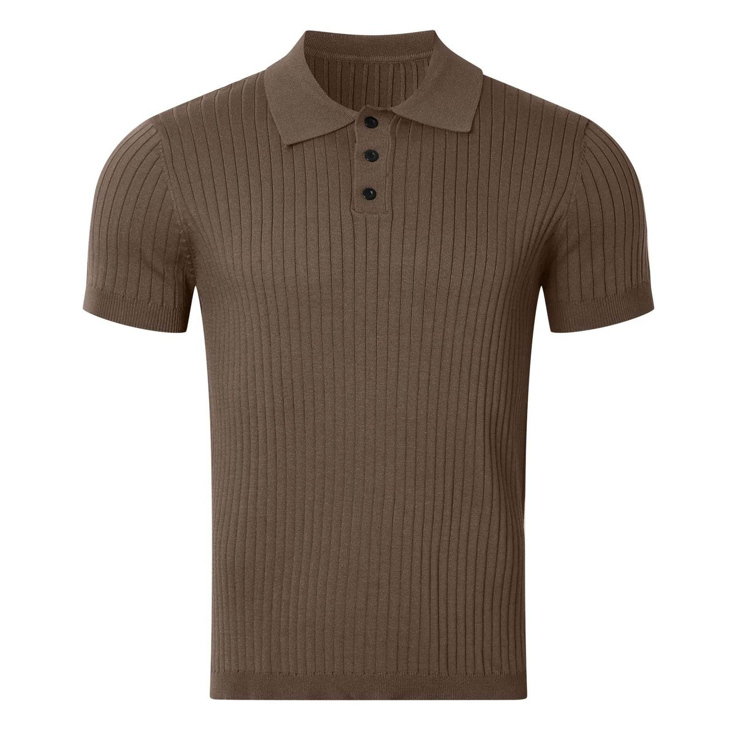 Retro Knit Striped Polo Shirt - Montero Milan
