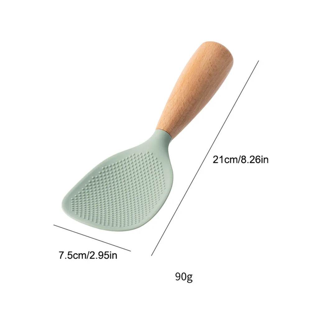 1Pcs Silicone Spoon Non-stick Cooking Spoon Anti-scalding Pot Rice High-temperature-resistant Spoon Durable Kitchen Gadgets - Montero Milan