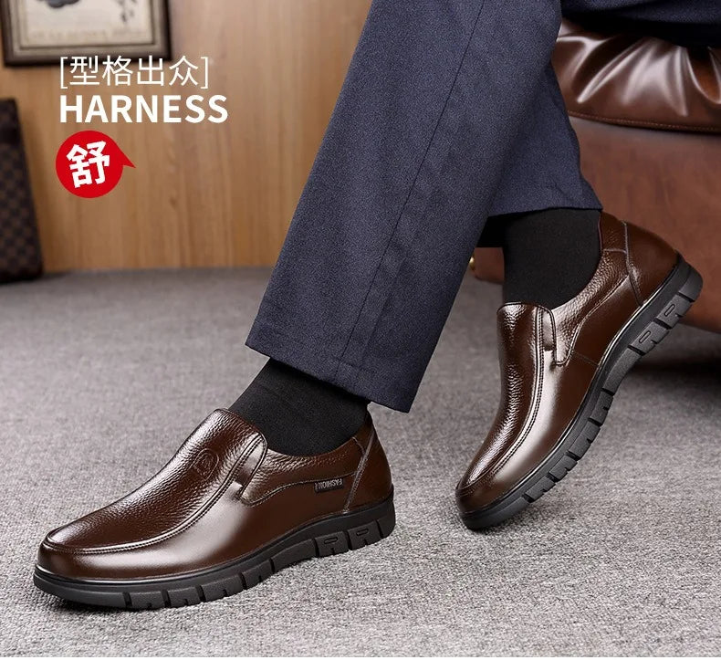 Genuine Leather Casual Shoes For Men Flat Platform Walking Shoes Outdoor Footwear Loafers Breathable Sneakers Handmade Shoes