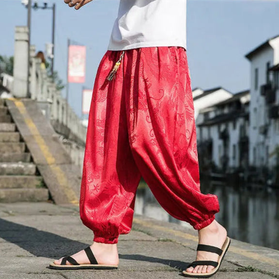 Samurai Style Wide-Leg Trousers