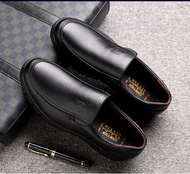 Genuine Leather Casual Shoes For Men Flat Platform Walking Shoes Outdoor Footwear Loafers Breathable Sneakers Handmade Shoes