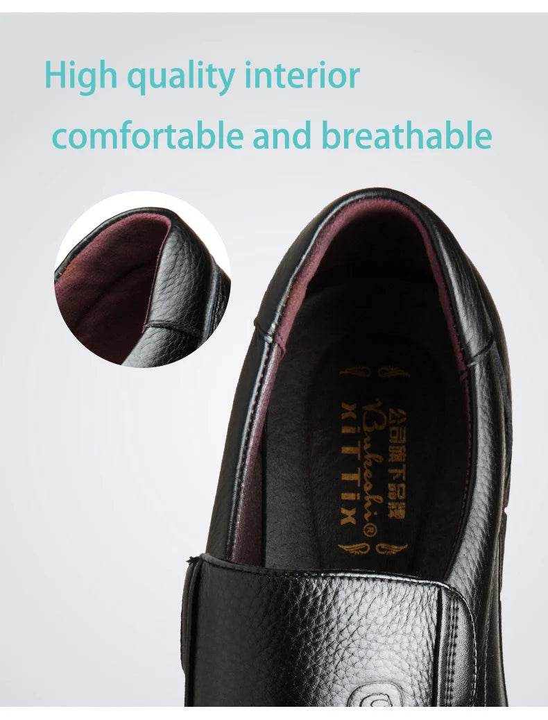Genuine Leather Casual Shoes For Men Flat Platform Walking Shoes Outdoor Footwear Loafers Breathable Sneakers Handmade Shoes - Montero Milan