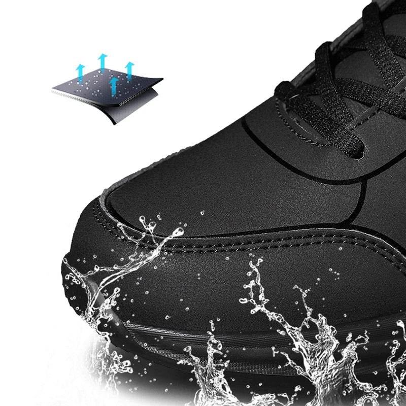 New Men Running Shoes Winter Warm Male Sneakers Anti-slip Breathable Men's Walking Shoes Lace Up Soft Casual Shoes Lightweight - Montero Milan